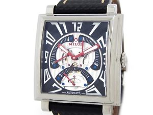 20%OFF Auth MILUS Wristwatches SS/Leather Watches Y1430125