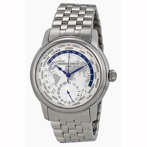 Frederique Constant FC-718WM4H6B Mens Silver Dial Analog Automatic Watch