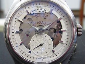 Armand Nicolet Skeleton, Gold 18Kt white, Year 2005, our vintage wwwold4youcom
