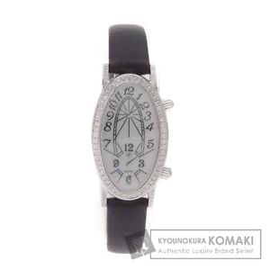 Authentic CARATI Diamond Watch  18K White Gold/Satin Ladies