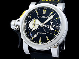 Auth GRAHAM Chronofighter Trigger 2TRAS.B01A.L95B SS Auto Men's Watch(S A48616)