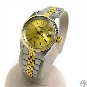 Auth TUDOR Princess Date 92413 SS x YG Automatic, Women's watch