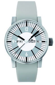 Fortis Men's 623.10.37 SI.10 Spacematic Classic White Automatic Silicone Watch