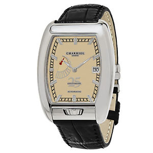 Charriol Men's C25PR791005 'MD52' Ivory Dial Black Strap Automatic Watch