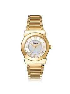 Ferragamo Women's FI1940015 VEGA MOP Dial Gold IP Stainless Steel Wristwatch