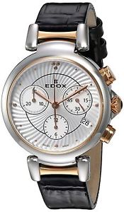 Edox Women's 10220 357RC AIR LaPassion Analog Display Swiss Quartz Black Watch