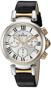 Edox Women's 10220 357RC AR LaPassion Analog Display Swiss Quartz Black Watch