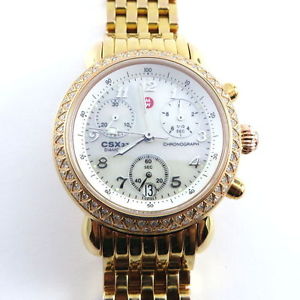 2,645.00!!!! MICHELE CSX-33 Diamond Dial Rose Gold Tone Ladies Dress Watch