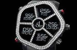 Auth Jacob&Co. Ghost Diamond Bezel 330.100.1 SS/PVD Quartz Men's Watch(S A5201)