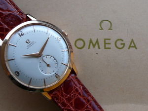 BIG OMEGA SOLID 18 ROSE GOLD AUTOMATIC + BOX PERFECT CONDITION