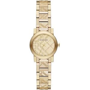 Burberry BU9234 Womens Gold Dial Quartz Watch with Stainless Steel Strap