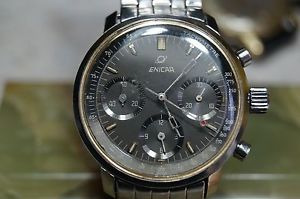 chronograph enicar cal. valjoux 72 working correctly strong