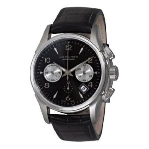 Hamilton H32656833 Mens Black Dial Automatic Watch with Leather Strap