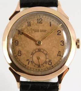 EXTREMELY RARE & OLD ULYSSE NARDIN  CIRCA 1930 RARE LUGS SOLID ROSE GOLD 18K!!
