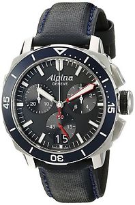 Alpina Men's AL-372LBN4V6 Seastrong Diver 300 Chronograph Big Date Analog Dis...
