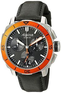 Alpina Men's AL-372LBO4V6 Seastrong Diver 300 Chronograph Big Date Analog Dis...