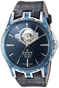 Edox Men's 85008 357B BUIN Grand Ocean Analog Display Swiss Automatic Blue Wa...