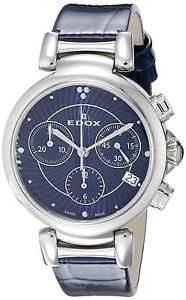 Edox Women's 10220 3C BUIN LaPassion Analog Display Swiss Quartz Blue Watch
