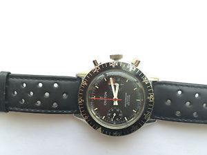 Croton Chronomaster Aviator Sea Diver Vintage Chronograph Wrist Watch