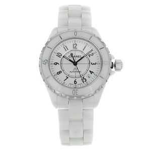 Chanel J12 H0970 White Ceramic Mid Size Automatic Unisex Watch