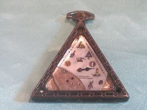 Antique 1900's G. Schwab-Loeillet Tempor Watch Co. Silver Masonic Pocket Watch