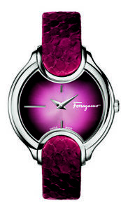 Ferragamo Women's FIZ010015 Signature Red Dial Red Leather Stainless Steel Watch