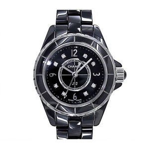 Auth CHANELJ12 H2569 Diamond Ladies' Wristwatch Black Ceramic 70173657