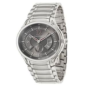 Davidoff 10005 Mens Grey Dial Automatic Watch with Stainless Steel Strap