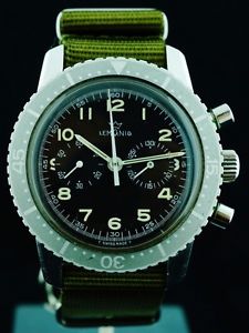 1973 LEMANIA Cal. 1872 Military Issue Pilots Chrono (South African Air Force)