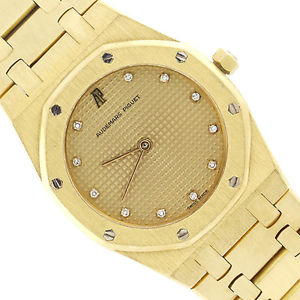 Audemars Piguet Royal Oak Yellow Gold Original Diamond Dial 33mm Watch C85080