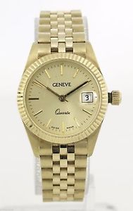 GORGEOUS 14K YELLOW GOLD 'GENEVE' WATCH! 38.2 GRAMS! #T16