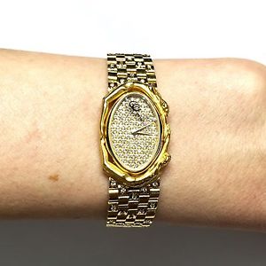 CARRERA Y CARRERA Adam & Eve 18K Solid Gold Ladies Watch w/ Factory Diamonds