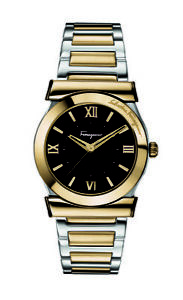 Ferragamo Women's FI1030015 Vega Purple Dial Roman Numbers Two-Tone Steel Watch