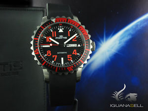 Fortis Marinemaster Automatic Watch, ETA 2836-2, 42mm, Red-Black, 670.23.43 SI