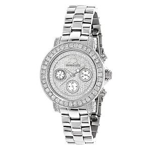 Ladies Diamond Watch 3ct Luxurman Diamond Watch