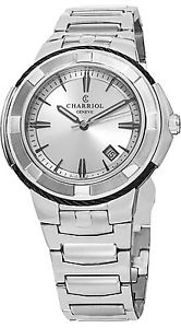 Charriol Celtic XL Men's Silver Dial Stainless Steel Swiss Made Watch CE443B....