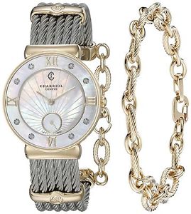 Charriol St Tropez Women's Mother-Of-Pearl Diamond Dial Two-Tone ST30YD.56009...