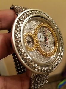 King Johnny,25ct,Yellow & White diamonds,Custom Watch,Iced Out,TV Johnny