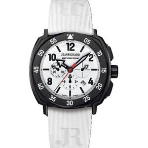 Jeanrichard 60650-21B711-FK7A Mens White Dial Mechanical Watch with Rubber Strap
