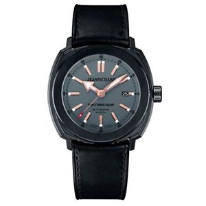 Jeanrichard 60500-11-208-HB6A Mens Grey Dial Automatic Watch with Leather Strap