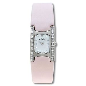 Ebel 9057A28-1991035530 Womens White Dial Quartz Watch with Satin Strap