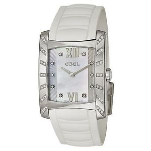 Ebel 9256M48-29840WC35601 Womens White Dial Quartz Watch with Rubber Strap