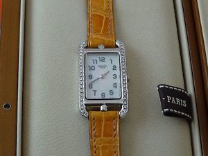 AUTH Hermes Nantucket, White Gold with Set Diamonds