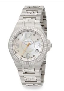 Fendi Women's High Speed Diamond Mother Of Pearl & Stainless Steel Watch