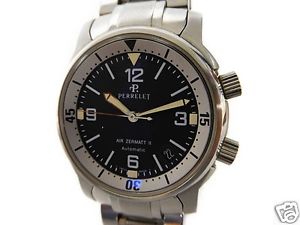 Auth PERRLET Air Zelmat II A211 Automatic SS Men's watch