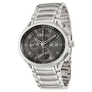 Davidoff 10010 Mens Grey Dial Automatic Watch with Stainless Steel Strap