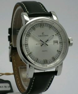 Chronoswiss Pacific Men's Watch Silver Dial Date Signed Leather CH-2883-SI2
