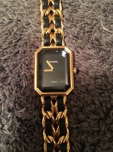 CHANEL Premiere L size Lady's Gold plate Quartz Vintage Wrist Watch