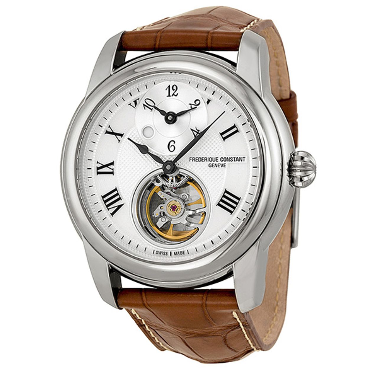 Frederique Constant FC-938MC4H6 Mens Silver Dial Analog Automatic Watch