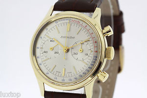 EXCELSIOR PARK Chronograph 14K Gold Watch Excellent Cal. 4 - 68 (1545)